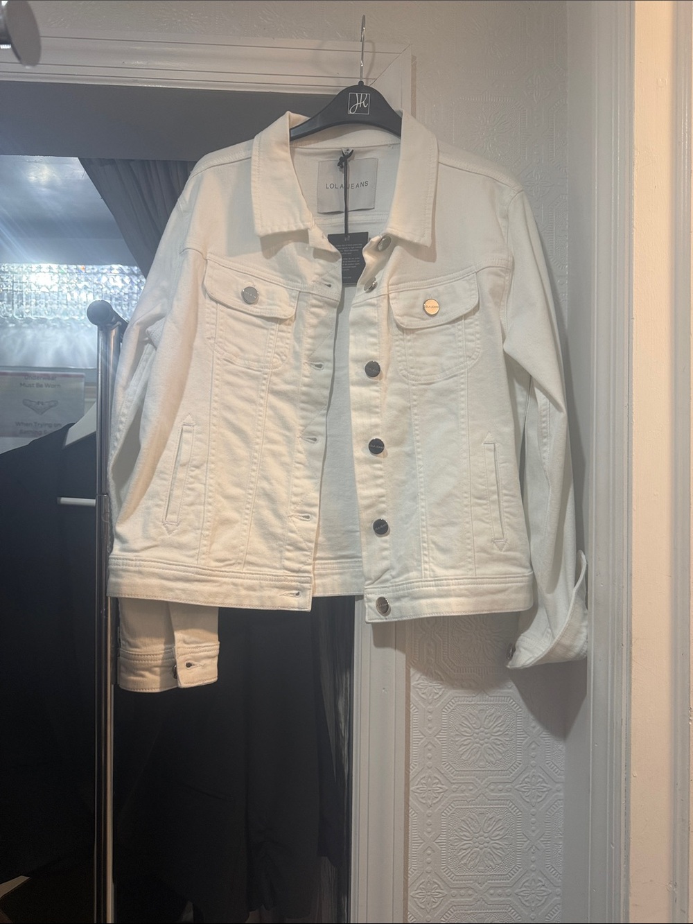 Lola Jeans Women's White Denim Jacket